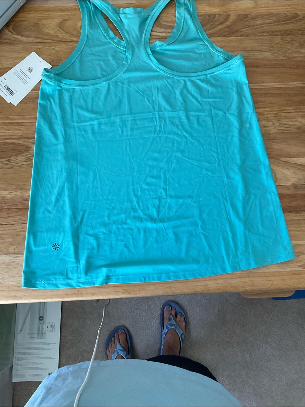 Athleta Turquoise Racerback Tank Top - Picture 5 of 5